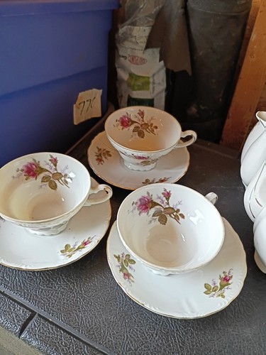 Vtg antique footed tea - 3,